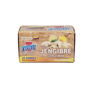 Panela instantánea en sobre sabor a Jengibre con Limón x 20 sobres