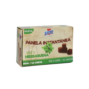 Panela instantánea en cubo sabor a Hierbabuena 380g x 48 cubos