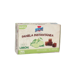 Panela instantánea en cubo sabor a Limón de 380g x 48 Cubos.